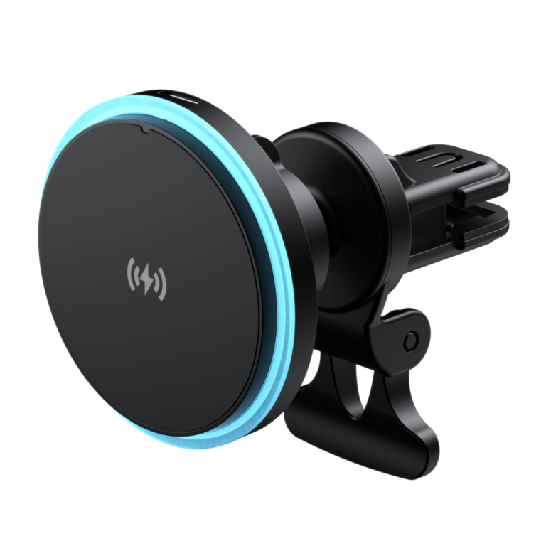 MBUSHES PER TELEFON WIRELESS 15W DHE MBAJTES MAGNETIK PER VETURE HAVIT W3032 BLACK thumbnail 2