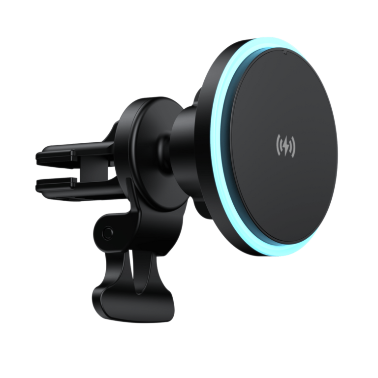 MBUSHES PER TELEFON WIRELESS 15W DHE MBAJTES MAGNETIK PER VETURE HAVIT W3032 BLACK thumbnail 4