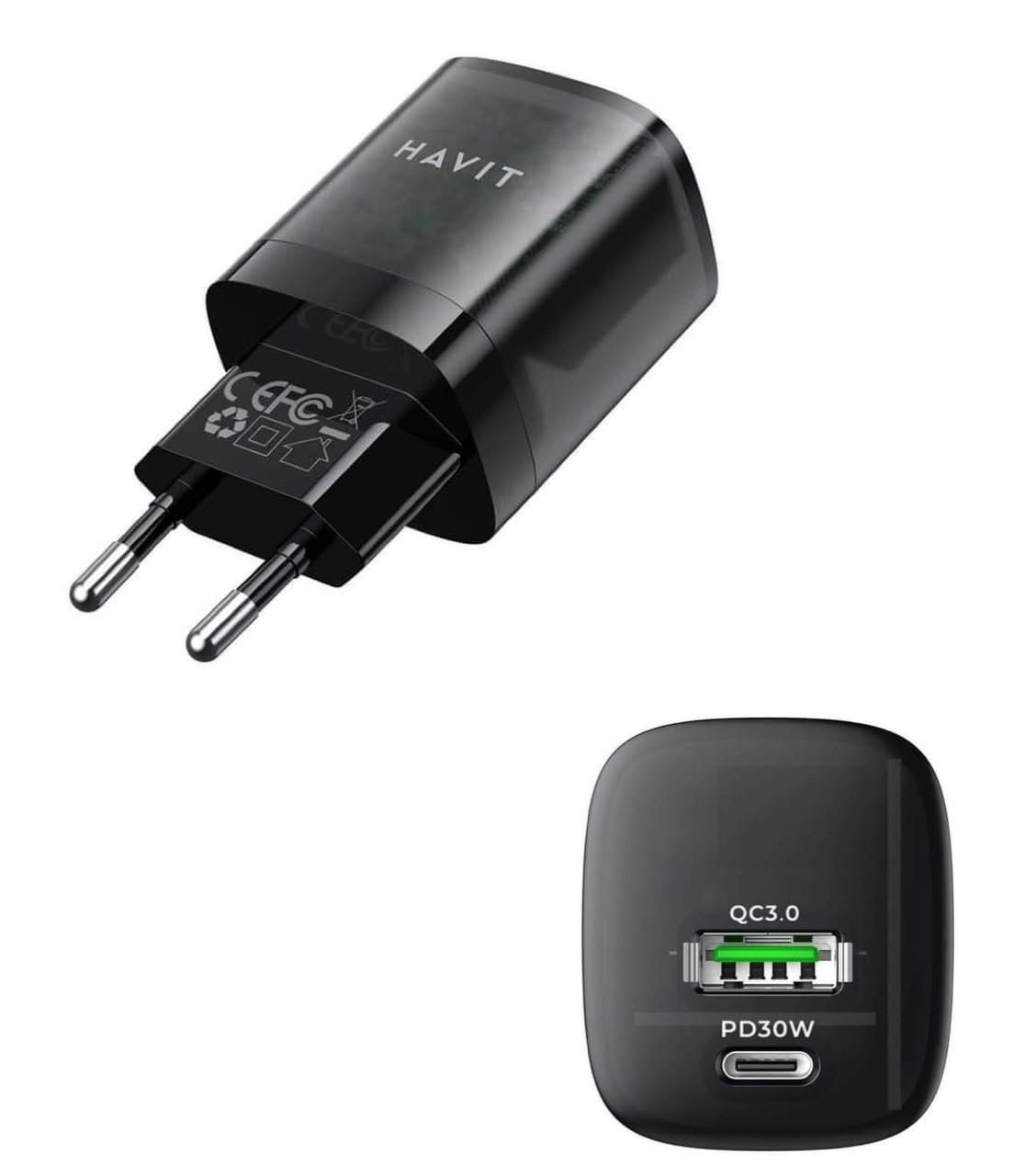 img_7478-2 MBUSHES PER TELEFON USB-C 30W HAVIT PD30W C2L 1m BLACK - Image 1
