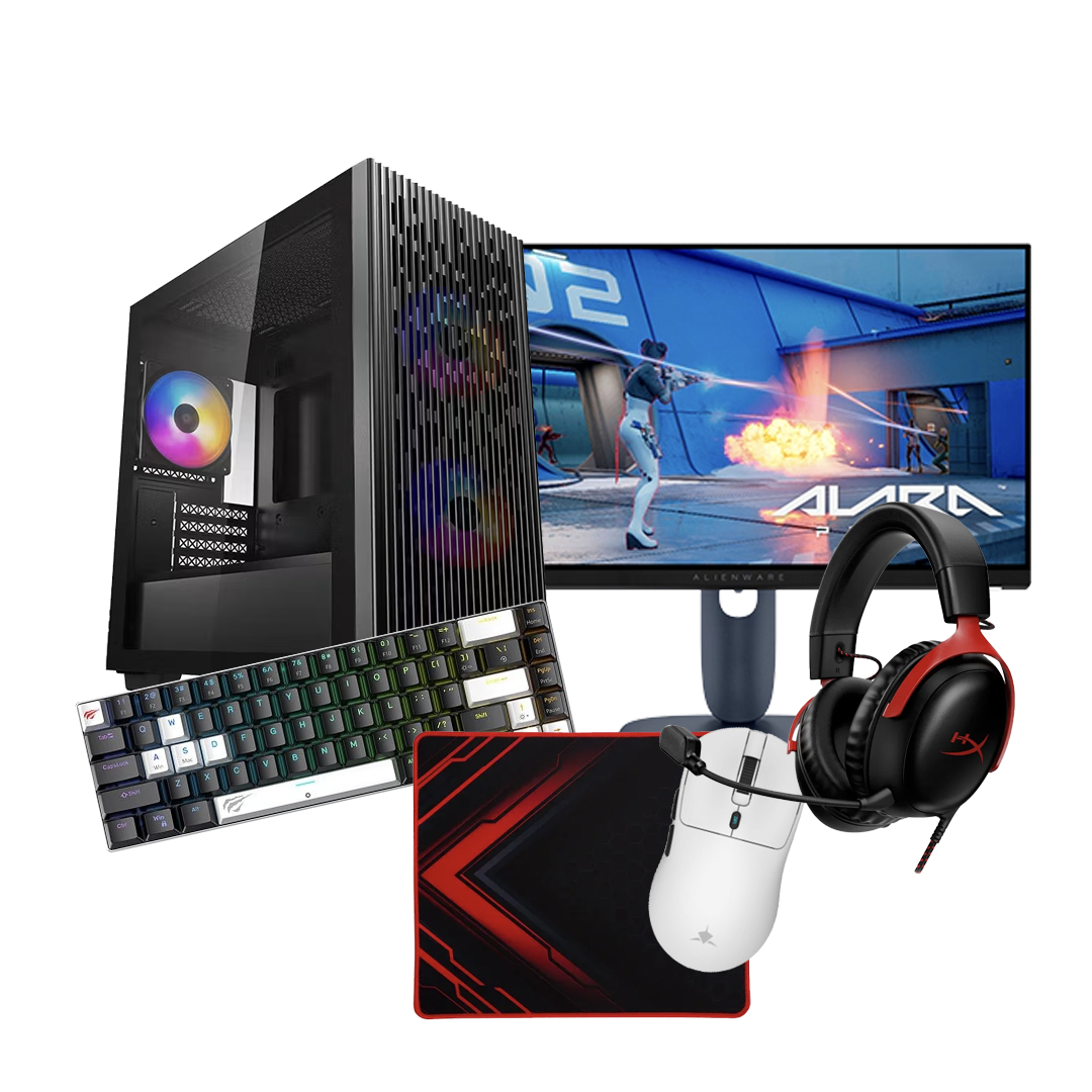 ELITE BUNDLE 4 PC GAMING AMD RYZEN 5 7500X3D GEFORCE RTX 5060 TI 8GB 16GB DDR5 500GB SSD M2 B840M 750W DEEPCOOL MATREXX 40 BLACK