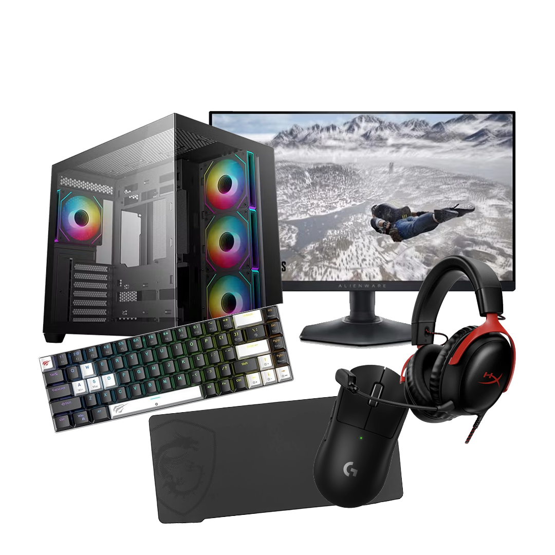 ELITE BUNDLE 5A PC BLD GAMING AMD RYZEN 7 9850X3D GEFORCE RTX 5060 TI 8GB 32GB DDR5 1TB SSD M2 B850M WIFI DEEPCOOL CG530 BLACK