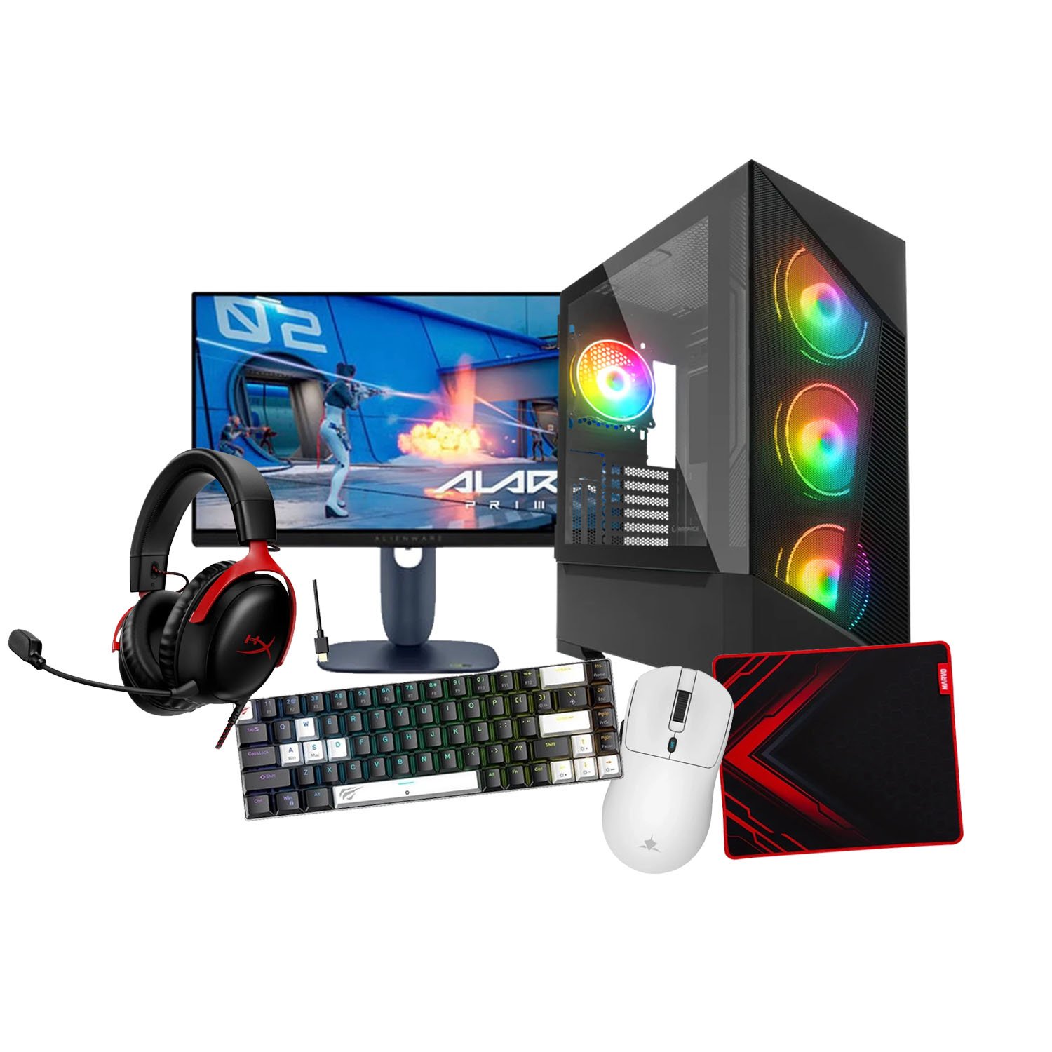 BUNDLE 4 jpg copy ELITE BUNDLE 4 PC GAMING BLD AMD RYZEN 5 7500X3D GEFORCE RTX5060 TI 8GB 16GB/512GB DDR5 SSD M.2 - Image 1