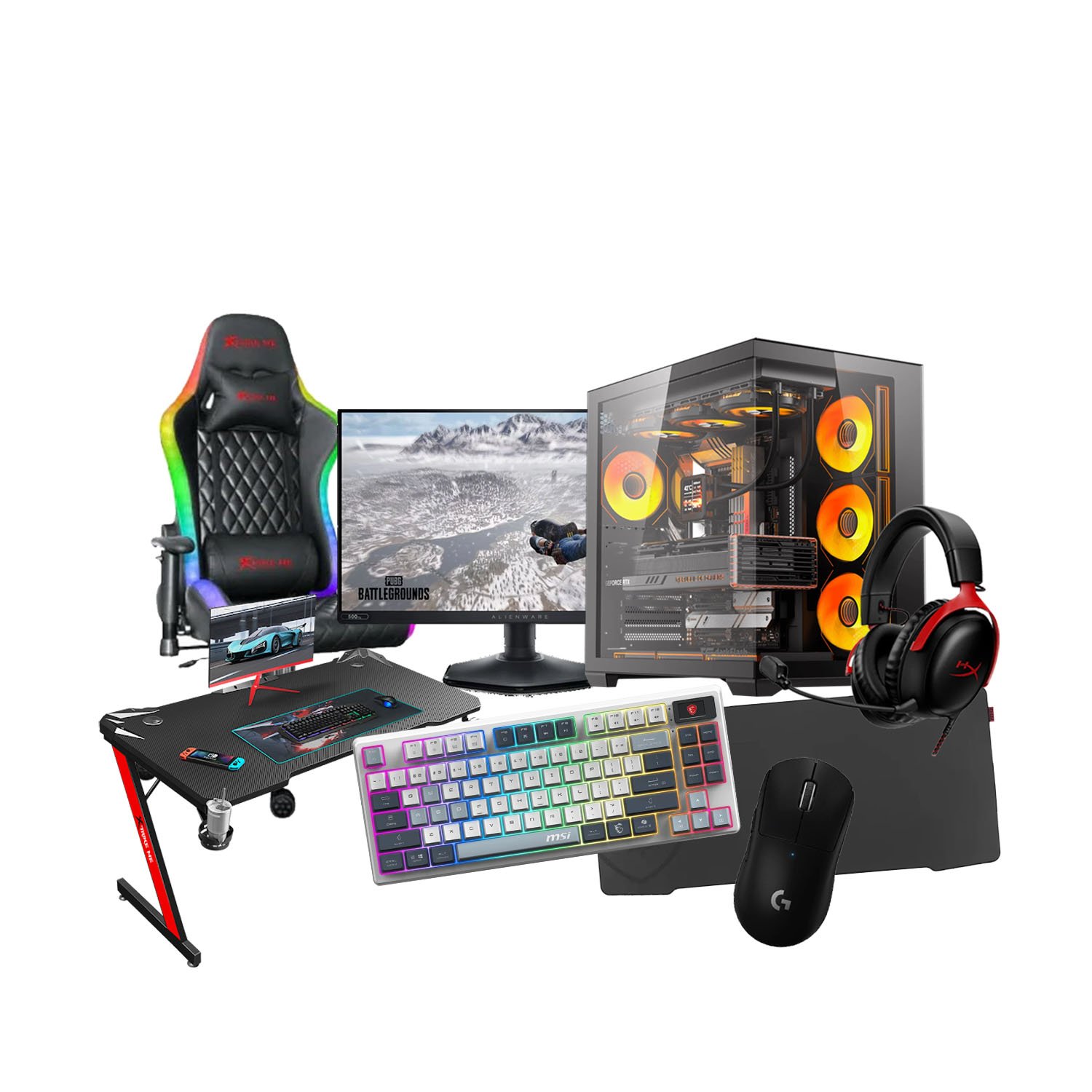 BUNDLE 6 jpg copy ELITE BUNDLE 6 PC GAMING BLD AMD RYZEN 7 7800X3D GEFORCE RTX 5070 12GB 32GB DDR5 2TB SSD M2 DARKFLASH CASE X280 850W - Image 1