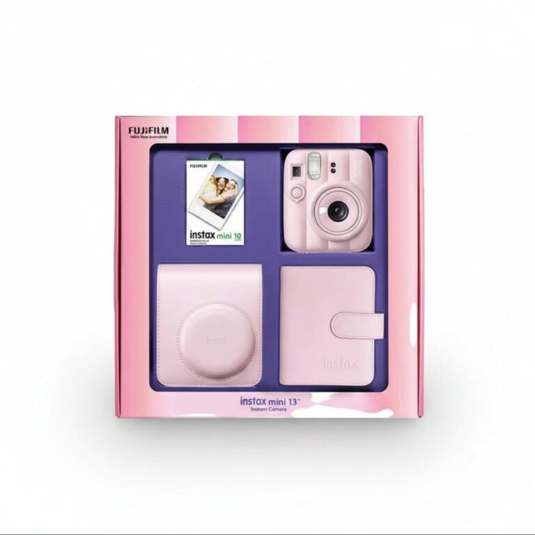 SET FUJIFILM INSTAX MINI 13 PINK ALBUM + CASE + 10 FILM