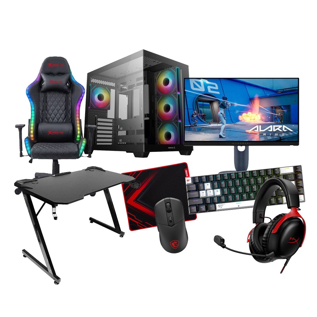 5 VORTEX BUNDLE 5 PC BLD GAMING INTEL I7 14700KF GEFROCE RTX 5060 TI 8GB 16GB DDR4 1TB SSD M2 B760M 750W DEEPCOOL CG530 BLACK - Image 1