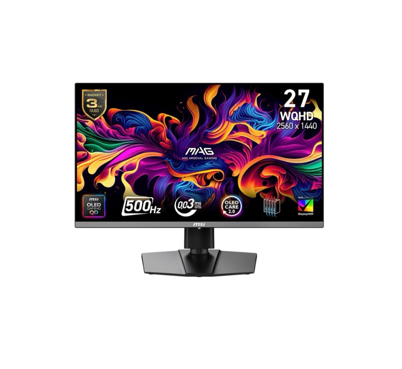MONITOR CURVED GAMING 27″ QHD MSI MAG 272QP X50 500Hz OLED 2560-1440 BLACK